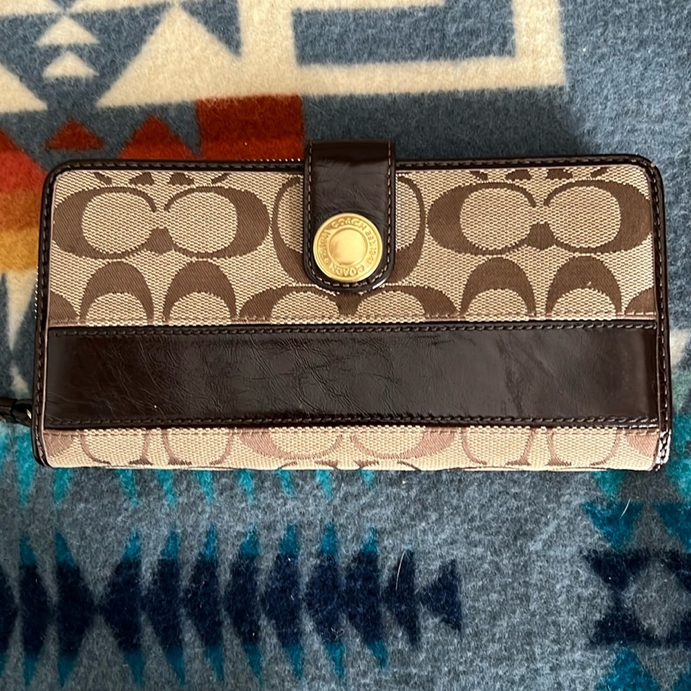 Coach zip around wallet